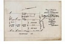 Charles C. Marston 1889 Fairfield St. and Spruce St, North Cambridge 1890c Survey Plans